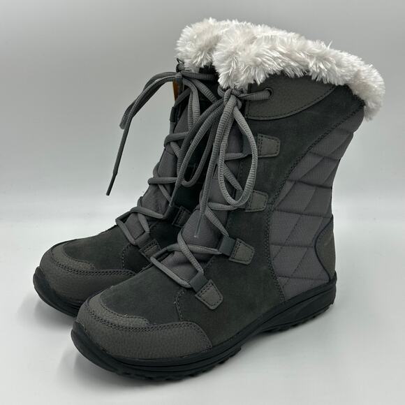 NWT Columbia Ice Maiden II Gray Winter Boots Womens Size 6 200g Insulation NEW - Picture 8 of 16